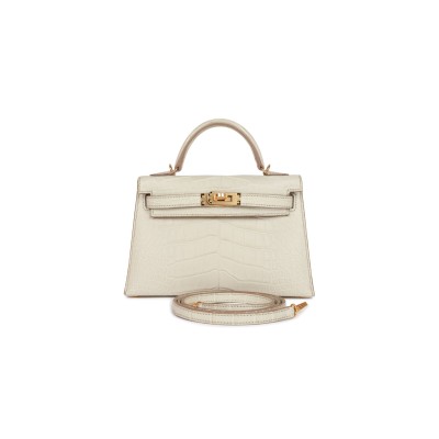HERMES MASTER MINI KELLY MATTE ALLIGATOR GOLD HARDWARE (19*12*5.5cm) HERMES MASTER MINI KELLY MATTE ALLIGATOR GOLD HARDWARE (19*12*5.5cm)